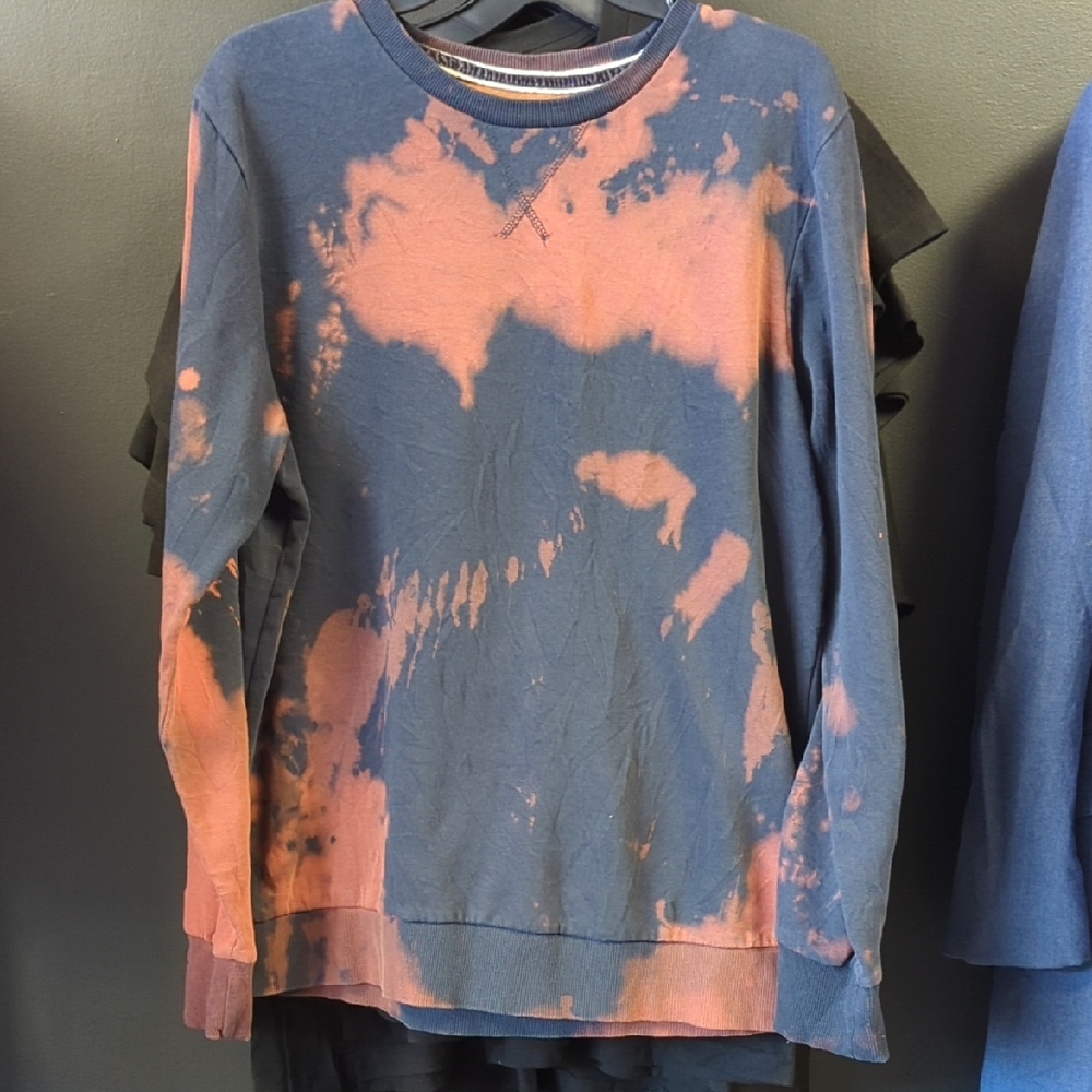 Brave Soul Tie-Dye Sweatshirt in Brown and Black